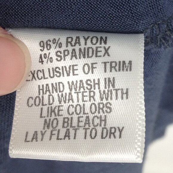 Olivia Moon Blue Tank Top Lace and Sequin Ruffled Collar Size L - Picture 9 of 10